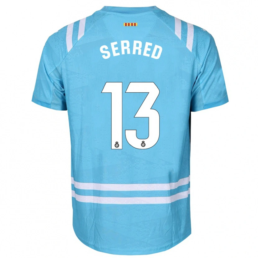 Danxen Bambino Llorenç Serred #13 Maglia Gara Portiere Azzurro Bianco 2025/26 Maglietta
