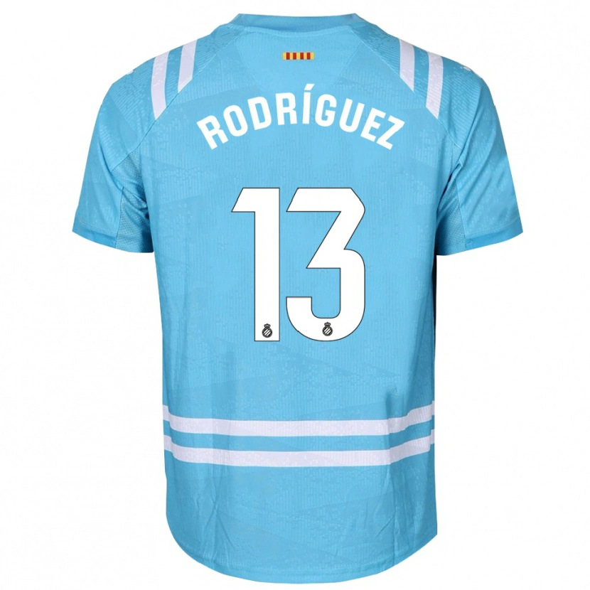 Danxen Bambino Joel Rodríguez #13 Maglia Gara Portiere Azzurro Bianco 2025/26 Maglietta