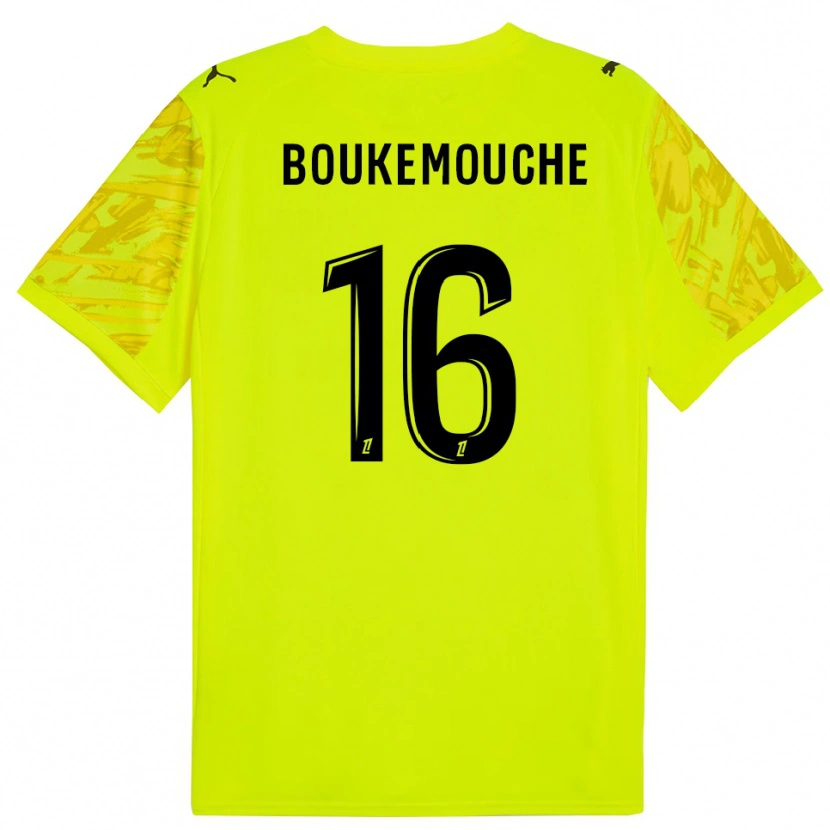 Danxen Bambino Amine Boukemouche #16 Maglia Gara Portiere Verde Fluorescente Nero 2025/26 Maglietta