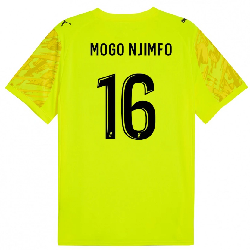 Danxen Bambino Arthur Mogo Njimfo #16 Maglia Gara Portiere Verde Fluorescente Nero 2025/26 Maglietta