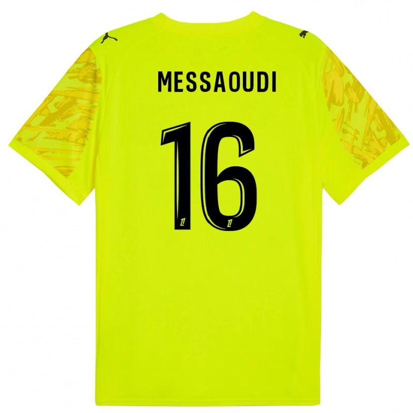 Danxen Bambino Fedwan Messaoudi #16 Maglia Gara Portiere Verde Fluorescente Nero 2025/26 Maglietta