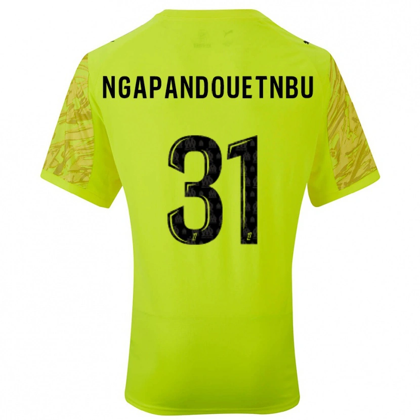 Danxen Bambino Simon Ngapandouetnbu #31 Maglia Gara Portiere Verde Fluorescente Nero 2025/26 Maglietta