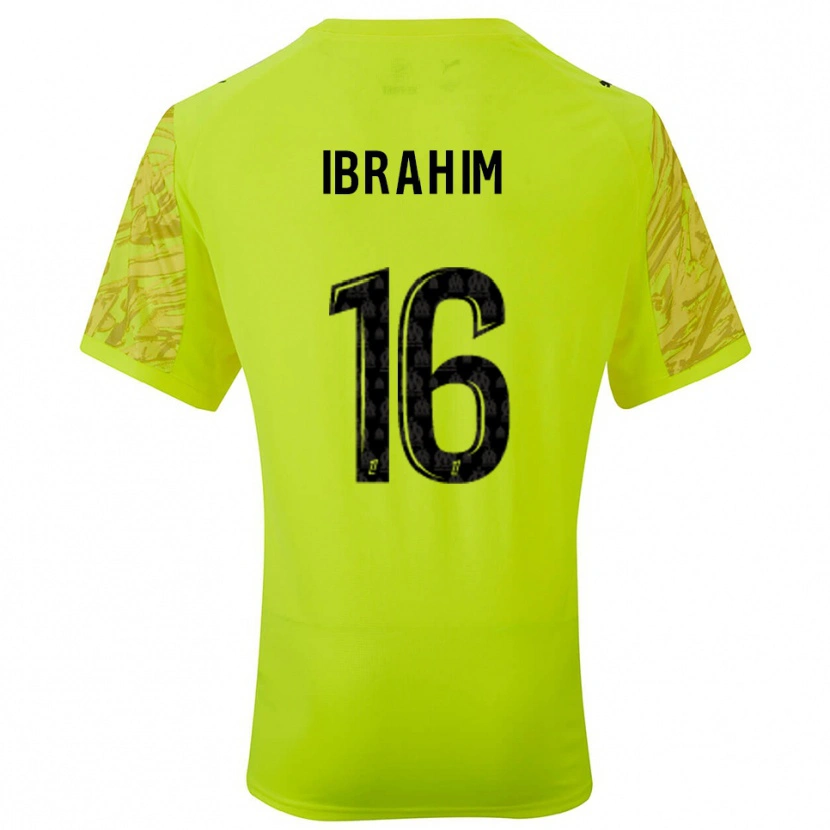 Danxen Bambino Ayman Ibrahim #16 Maglia Gara Portiere Verde Fluorescente Nero 2025/26 Maglietta