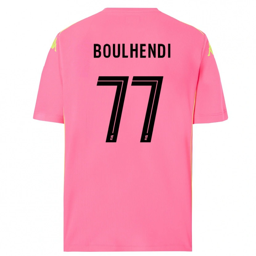 Danxen Bambino Teddy Boulhendi #77 Maglia Gara Portiere Rosa Shocking Nero 2025/26 Maglietta