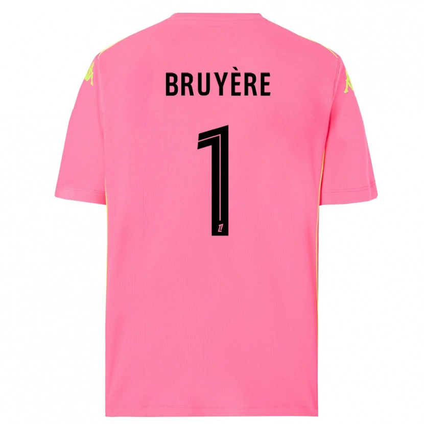 Danxen Bambino Théo Bruyère #1 Maglia Gara Portiere Rosa Shocking Nero 2025/26 Maglietta