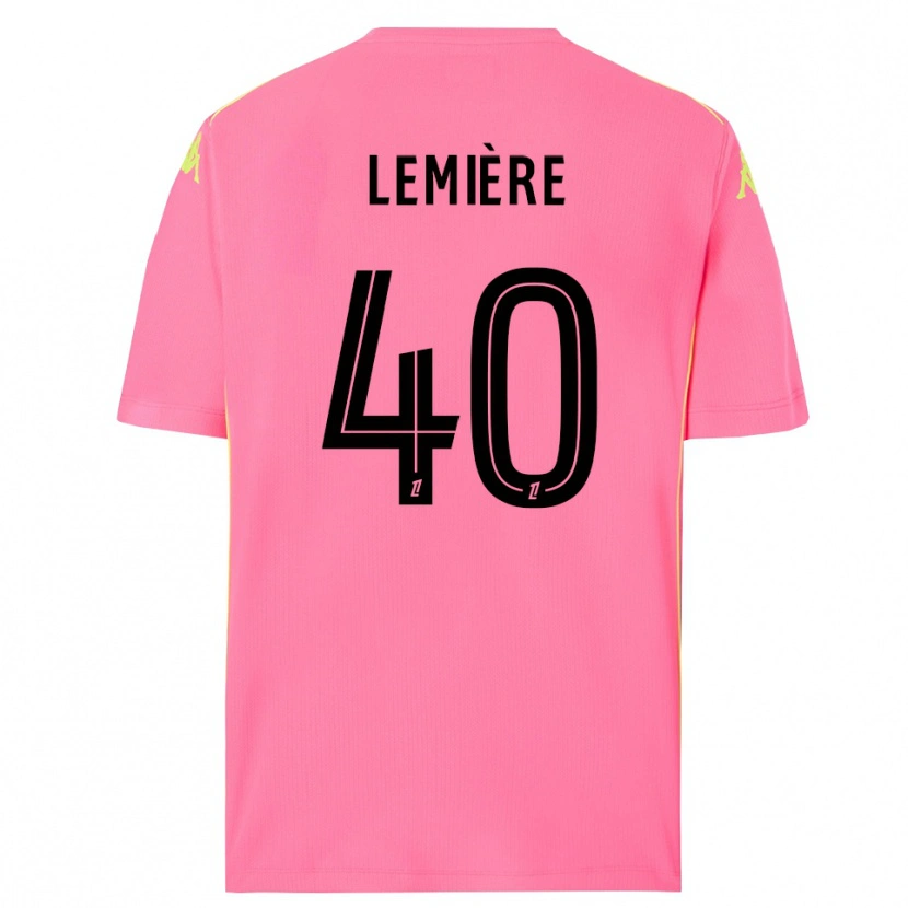 Danxen Bambino Pauline Lemière #40 Maglia Gara Portiere Rosa Shocking Nero 2025/26 Maglietta