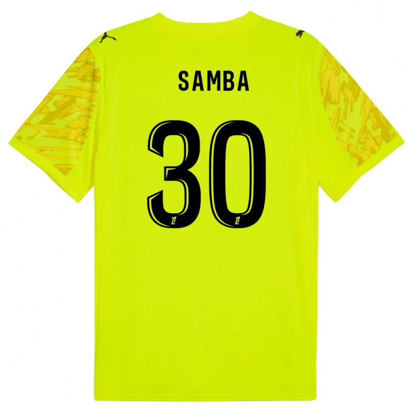 Danxen Bambino Brice Samba #30 Maglia Gara Portiere Verde Fluorescente Giallo 2025/26 Maglietta