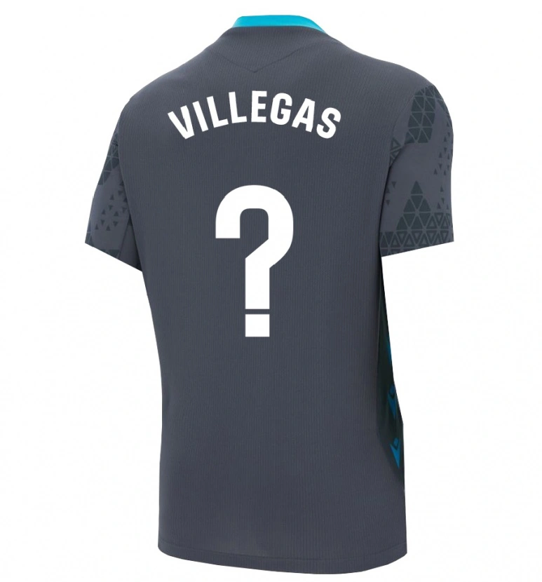 Danxen Bambino Sergio Villegas #0 Maglia Gara Portiere Grigio Scuro Nero 2025/26 Maglietta