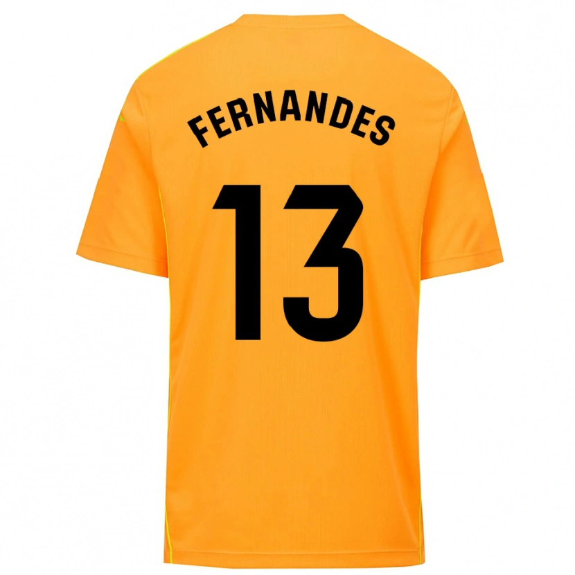 Danxen Bambino Guilherme Fernandes #13 Maglia Gara Portiere Arancione Nero 2025/26 Maglietta