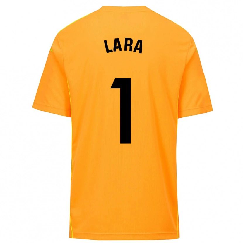 Danxen Bambino Lara Lara De Las Heras Coello #1 Maglia Gara Portiere Arancione Nero 2025/26 Maglietta