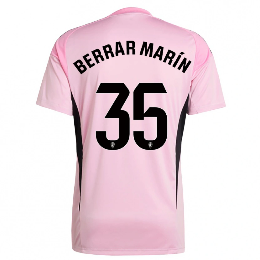 Danxen Bambino Sergio Berrar #35 Maglia Gara Portiere Rosa Chiaro Nero 2025/26 Maglietta
