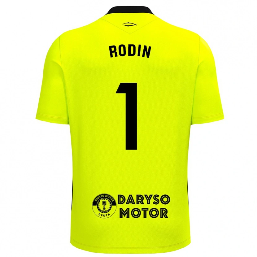 Danxen Bambino Antonio Rodin #1 Maglia Gara Portiere Verde Giallo Nero 2025/26 Maglietta