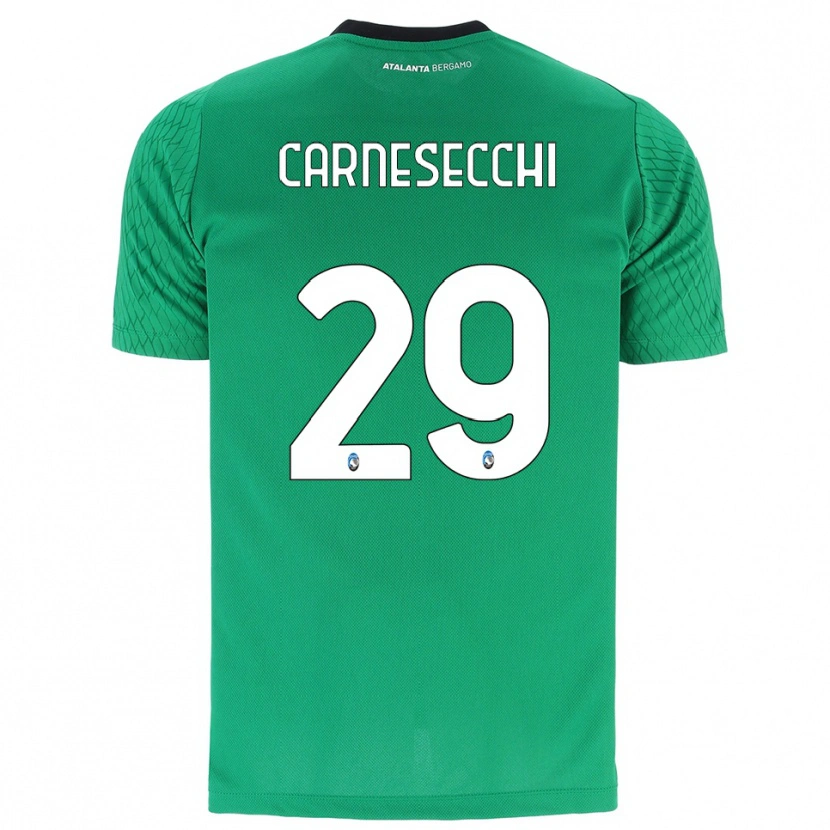 Danxen Bambino Marco Carnesecchi #29 Maglia Gara Portiere Verde Smeraldo 2025/26 Maglietta