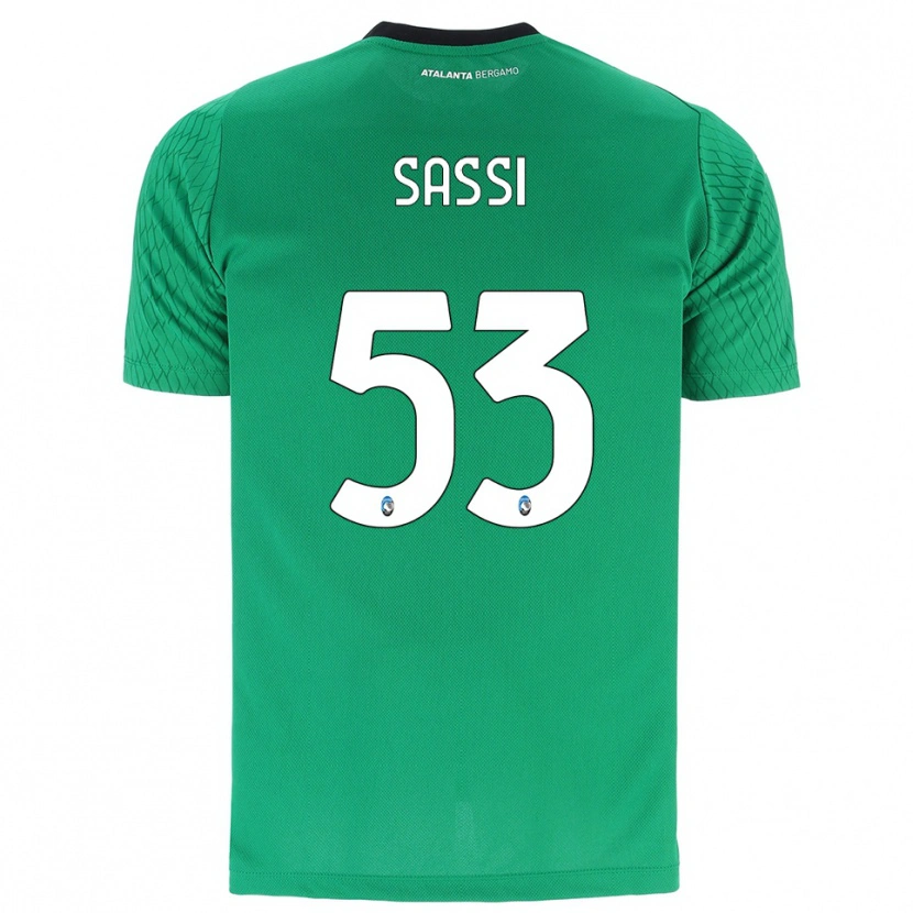Danxen Bambino Jacopo Sassi #53 Maglia Gara Portiere Verde Smeraldo 2025/26 Maglietta