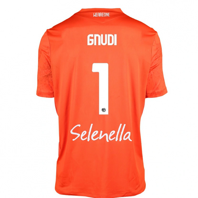 Danxen Bambino Riccardo Gnudi #1 Maglia Gara Portiere Arancione Nero Bianco 2025/26 Maglietta