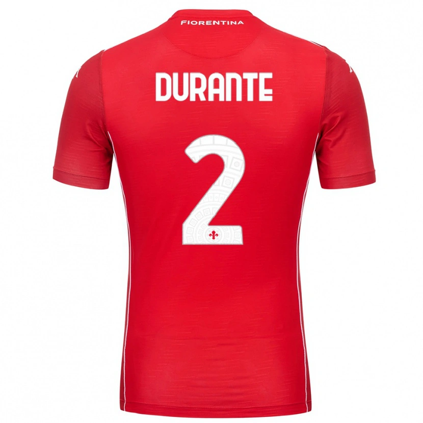 Danxen Bambino Francesca Durante #2 Maglia Gara Portiere Rosso Bianco 2025/26 Maglietta