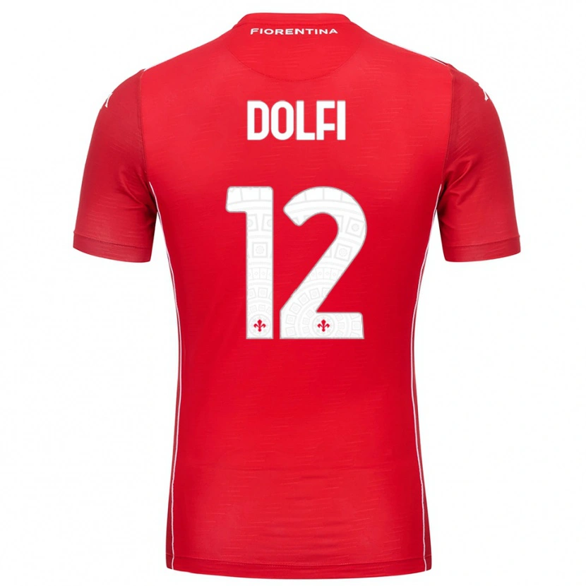 Danxen Bambino Brando Dolfi #12 Maglia Gara Portiere Rosso Bianco 2025/26 Maglietta