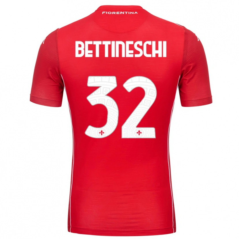 Danxen Bambino Giorgia Bettineschi #32 Maglia Gara Portiere Rosso Bianco 2025/26 Maglietta