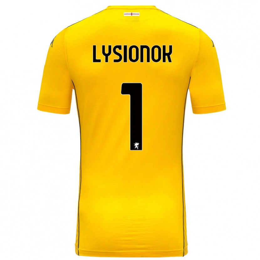 Danxen Bambino Ernestas Lysionok #1 Maglia Gara Portiere Giallo Scuro Nero 2025/26 Maglietta