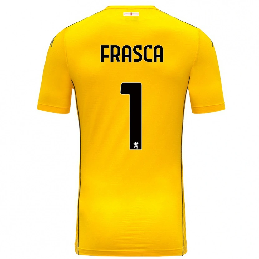 Danxen Bambino Andrea Frasca #1 Maglia Gara Portiere Giallo Scuro Nero 2025/26 Maglietta