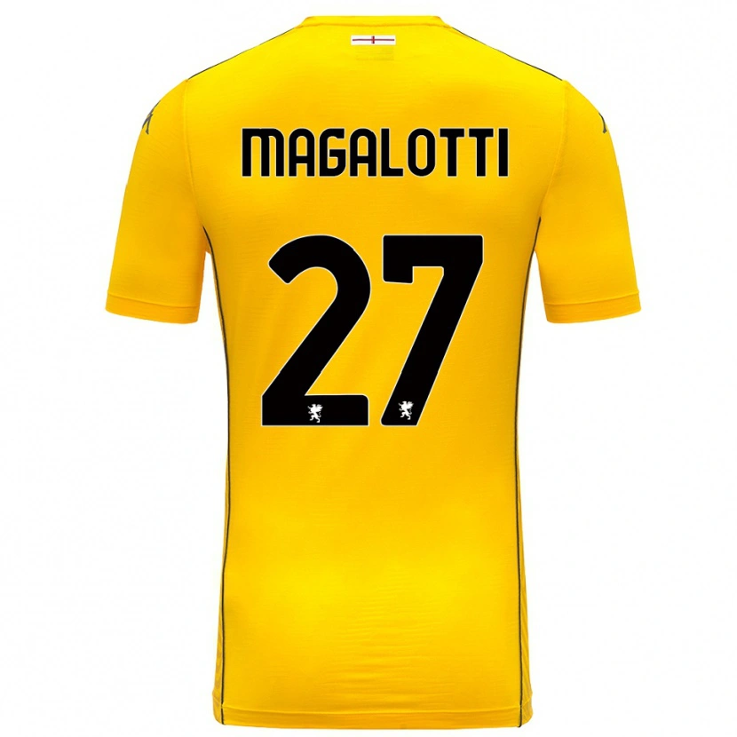 Danxen Bambino Gabriele Magalotti #27 Maglia Gara Portiere Giallo Scuro Nero 2025/26 Maglietta