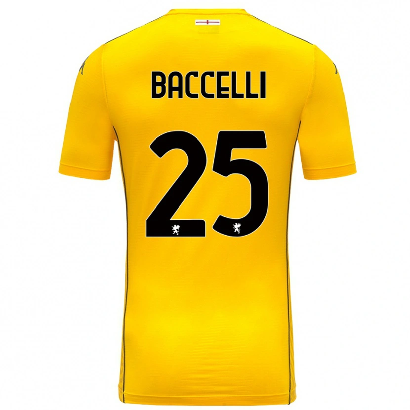 Danxen Bambino Pietro Baccelli #25 Maglia Gara Portiere Giallo Scuro Nero 2025/26 Maglietta