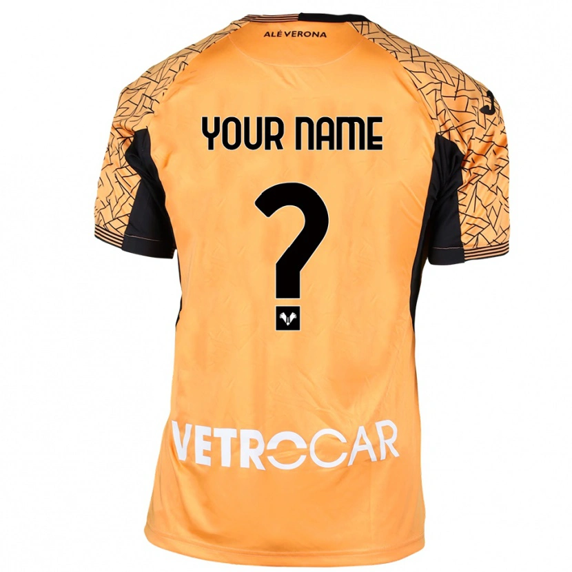 Danxen Bambino Hellas Verona Maglia Gara Portiere Arancione Nero Bianco 2025/26 Maglietta