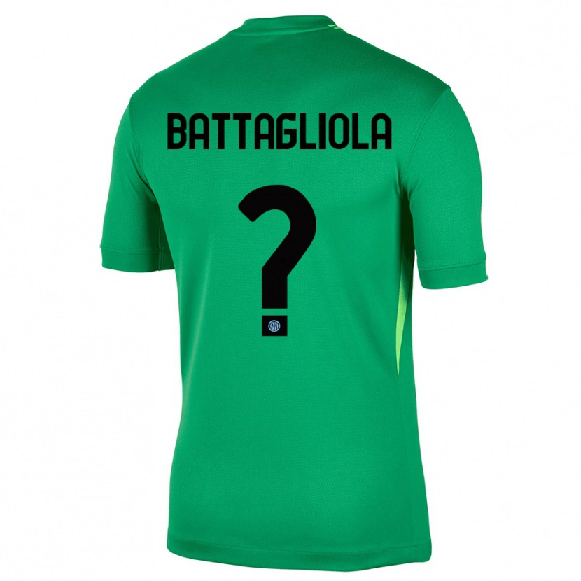 Danxen Bambino Lorenzo Battagliola #0 Maglia Gara Portiere Verde Chiaro Nero 2025/26 Maglietta