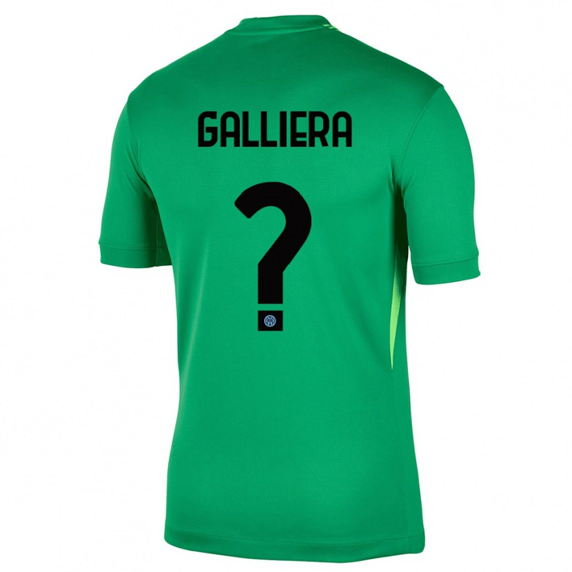 Danxen Bambino Carlo Galliera #0 Maglia Gara Portiere Verde Chiaro Nero 2025/26 Maglietta