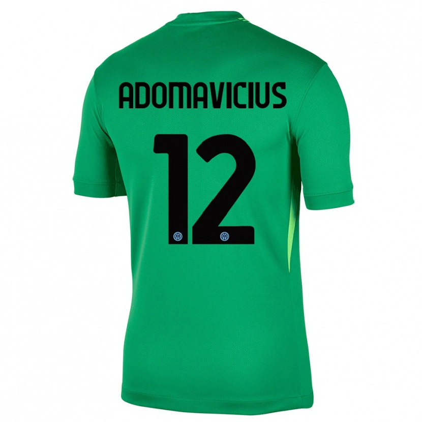 Danxen Bambino Henrikas Adomavicius #12 Maglia Gara Portiere Verde Chiaro Nero 2025/26 Maglietta