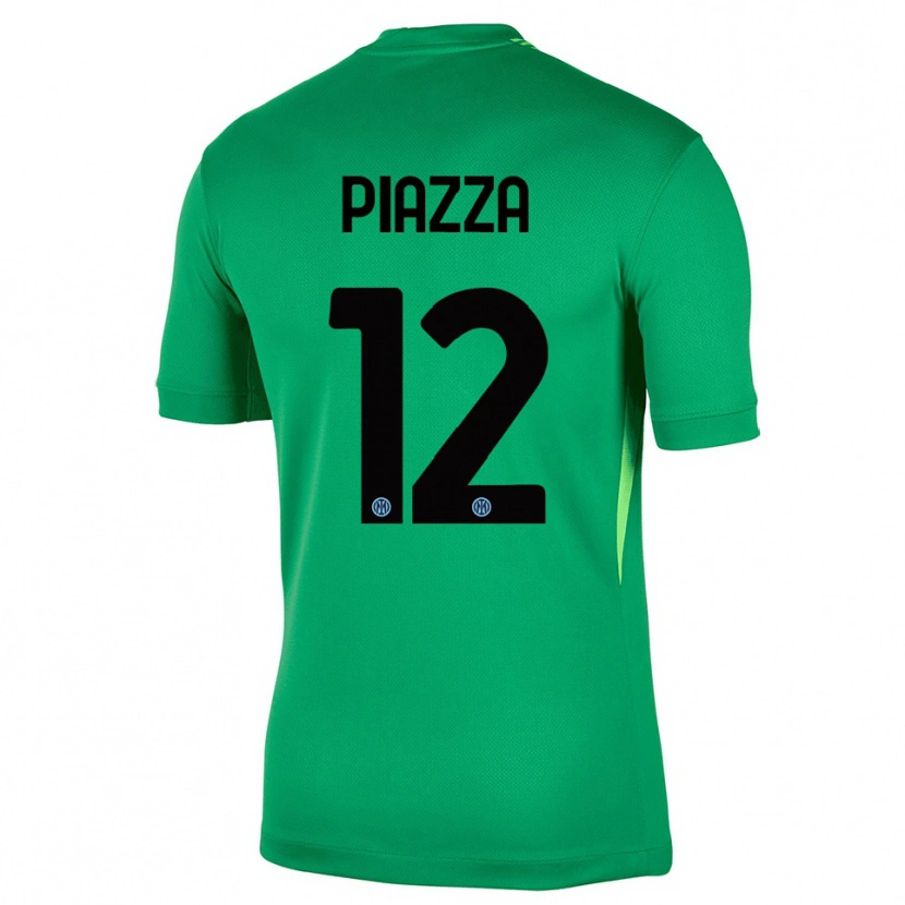 Danxen Bambino Alessia Piazza #12 Maglia Gara Portiere Verde Chiaro Nero 2025/26 Maglietta
