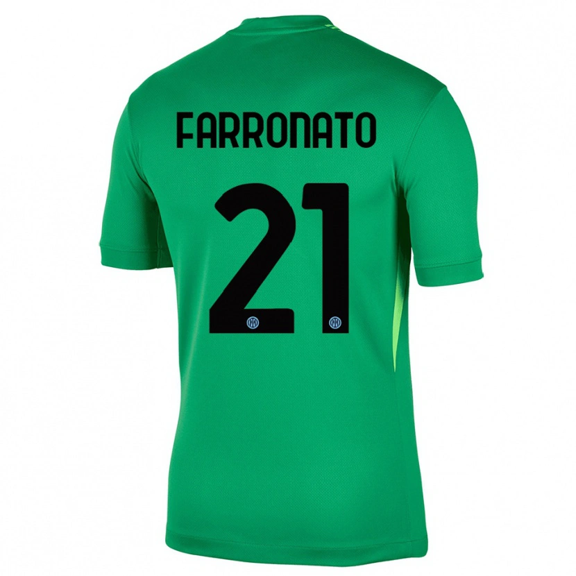Danxen Bambino Matteo Farronato #21 Maglia Gara Portiere Verde Chiaro Nero 2025/26 Maglietta