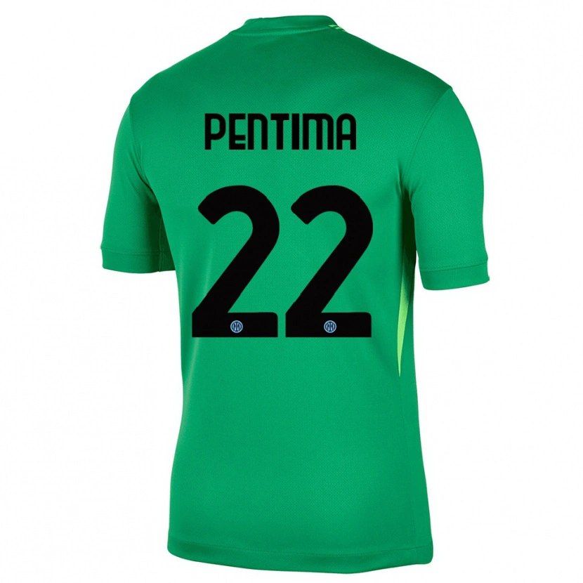 Danxen Bambino Alessandro Pentima #22 Maglia Gara Portiere Verde Chiaro Nero 2025/26 Maglietta