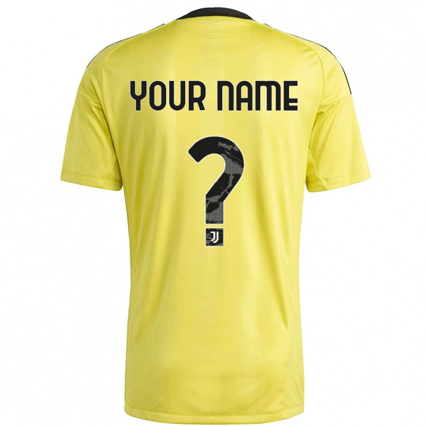 Danxen Bambino Juventus Maglia Gara Portiere Giallo Bianco 2025/26 Maglietta