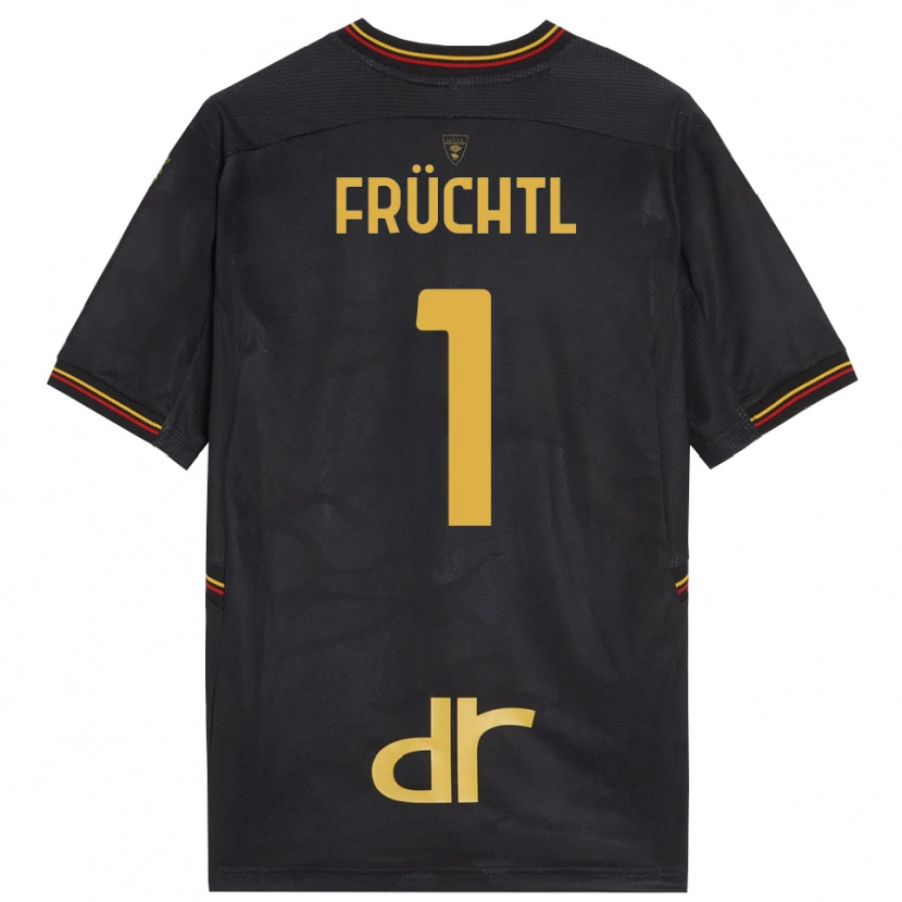 Danxen Bambino Christian Früchtl #1 Maglia Gara Portiere Nero Marrone 2025/26 Maglietta