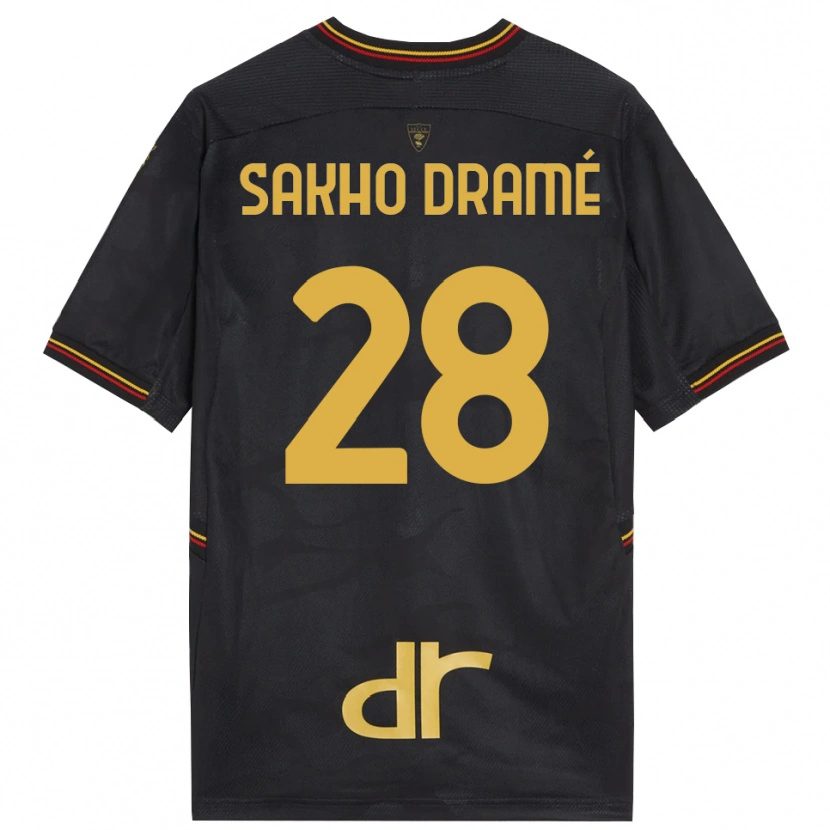 Danxen Bambino Samba Sakho Dramé #28 Maglia Gara Portiere Nero Marrone 2025/26 Maglietta