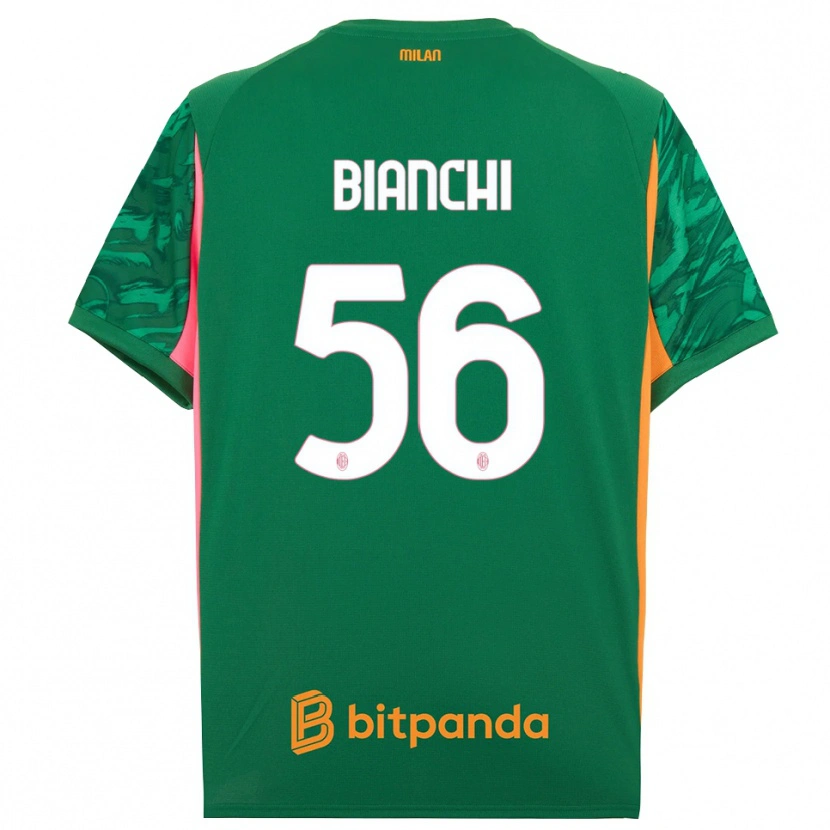 Danxen Bambino Alessandro Bianchi #56 Maglia Gara Portiere Verde Arancione Rosa 2025/26 Maglietta
