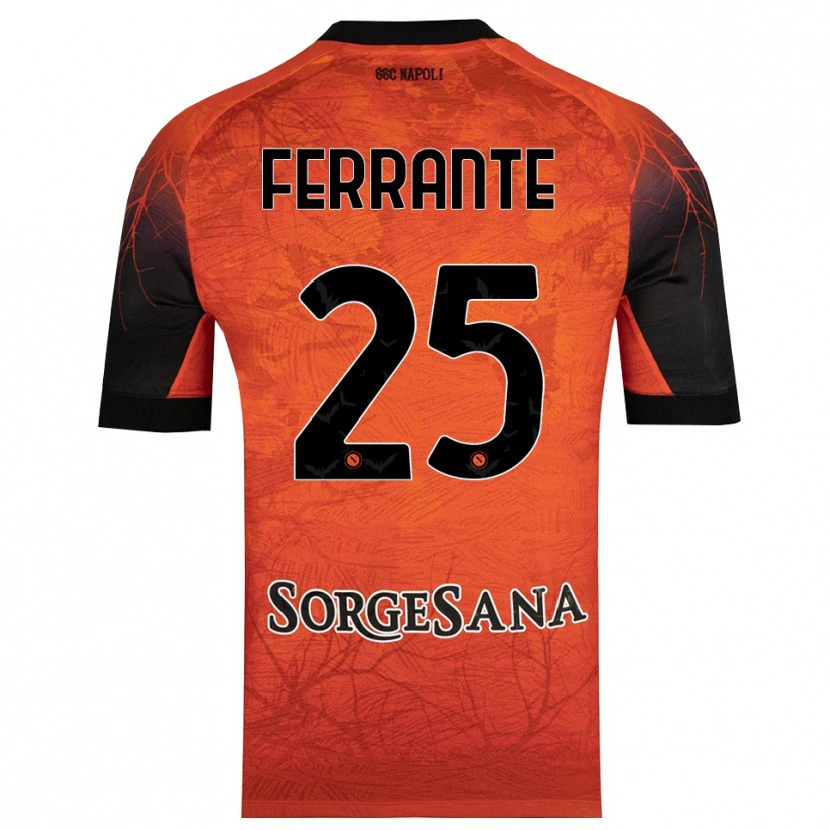 Danxen Bambino Mathias Ferrante #25 Maglia Gara Portiere Arancione Rosso Nero 2025/26 Maglietta