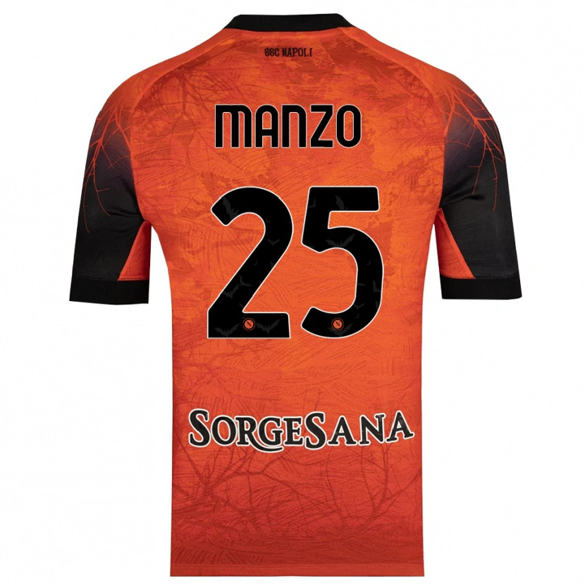 Danxen Bambino Alessia Manzo #25 Maglia Gara Portiere Arancione Rosso Nero 2025/26 Maglietta