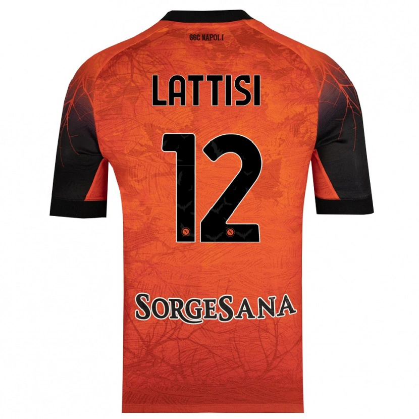 Danxen Bambino Francesco Lattisi #12 Maglia Gara Portiere Arancione Rosso Nero 2025/26 Maglietta