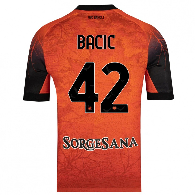 Danxen Bambino Doris Bačić #42 Maglia Gara Portiere Arancione Rosso Nero 2025/26 Maglietta