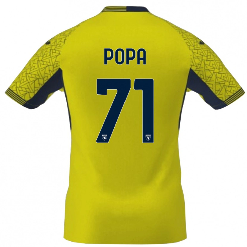 Danxen Bambino Mihai Popa #71 Maglia Gara Portiere Giallo Nero 2025/26 Maglietta