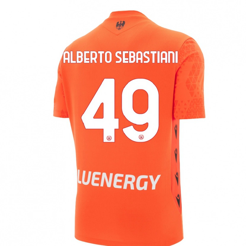 Danxen Bambino José Alberto Sebastiani #49 Maglia Gara Portiere Arancione Rosso Nero 2025/26 Maglietta