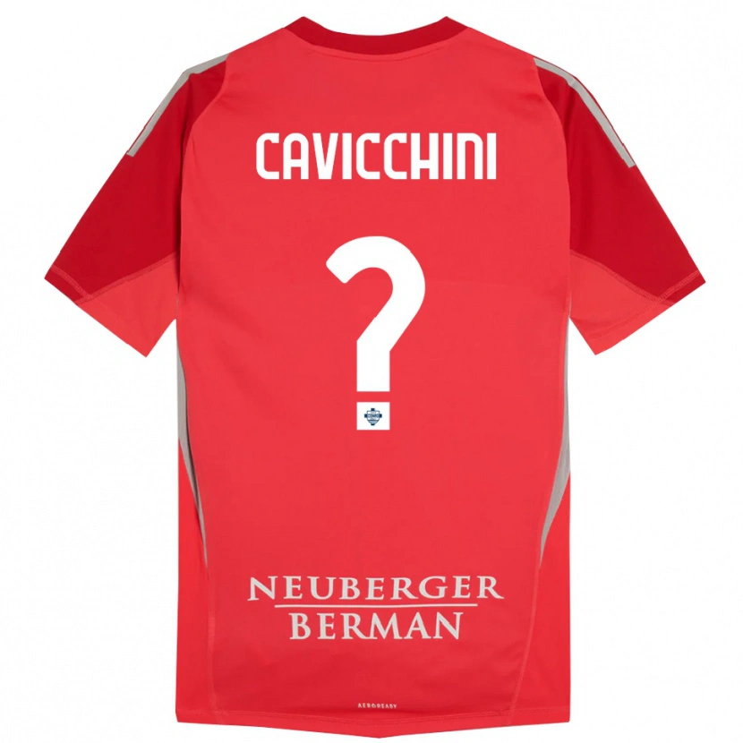 Danxen Bambino Leonardo Cavicchini #0 Maglia Gara Portiere Grigio Rosso 2025/26 Maglietta