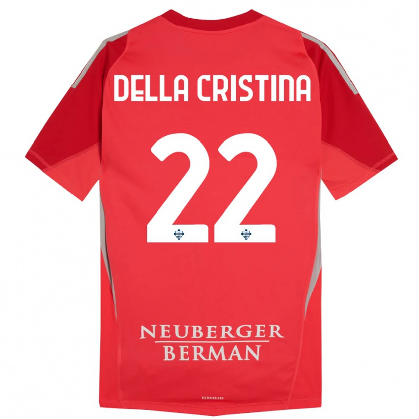 Danxen Bambino Stefano Della Cristina #22 Maglia Gara Portiere Grigio Rosso 2025/26 Maglietta