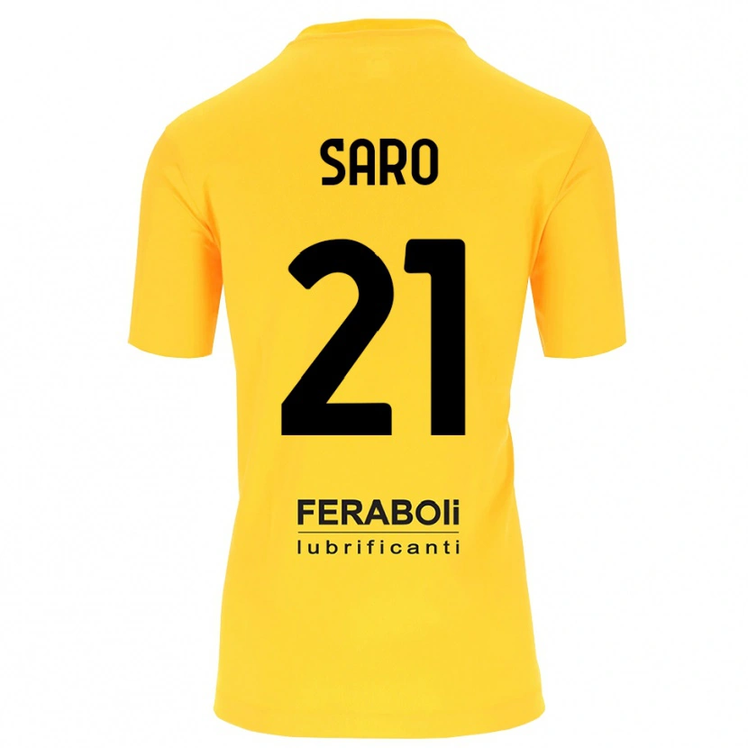 Danxen Bambino Gianluca Saro #21 Maglia Gara Portiere Giallo Nero 2025/26 Maglietta