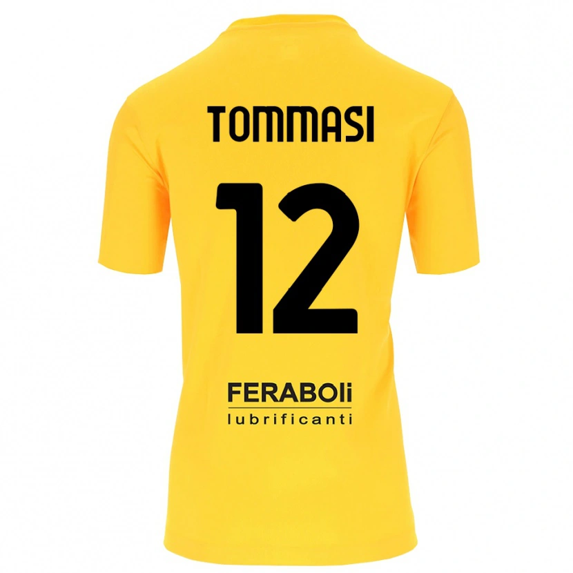 Danxen Bambino Francesco Tommasi #12 Maglia Gara Portiere Giallo Nero 2025/26 Maglietta