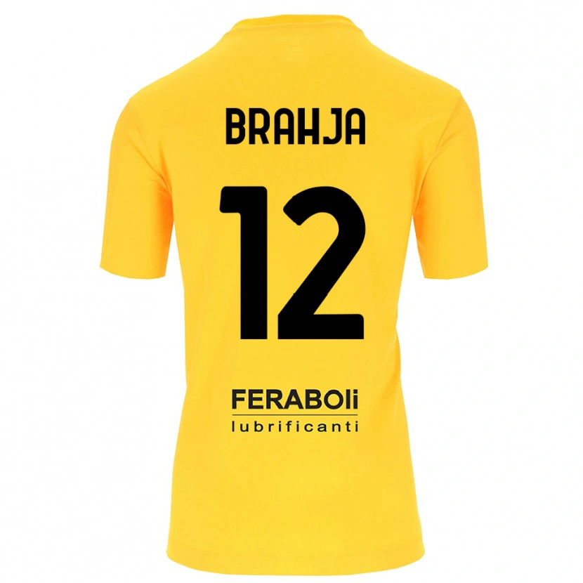 Danxen Bambino Thomas Brahja #12 Maglia Gara Portiere Giallo Nero 2025/26 Maglietta