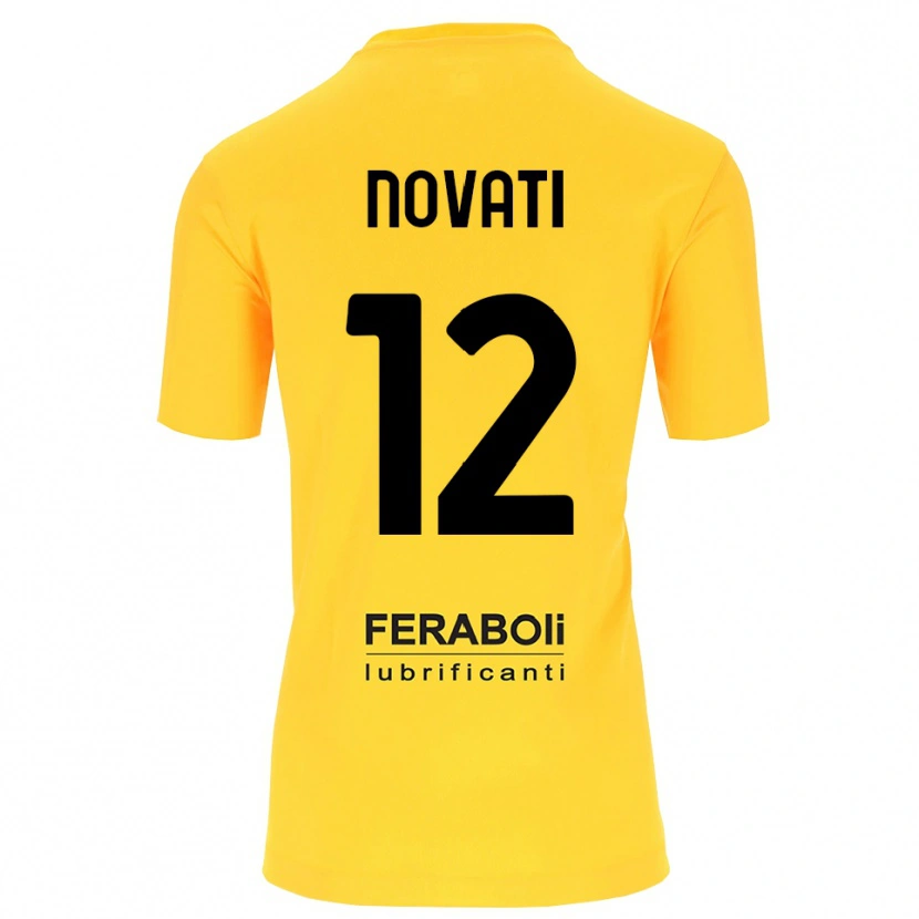 Danxen Bambino Lorenzo Novati #12 Maglia Gara Portiere Giallo Nero 2025/26 Maglietta