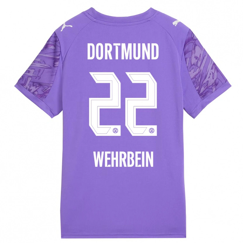 Danxen Bambino Jan-Mattis Wehrbein #22 Maglia Gara Portiere Lilla Bianco 2025/26 Maglietta